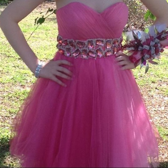 Hot Pink Prom Dress - Picture 2 of 2